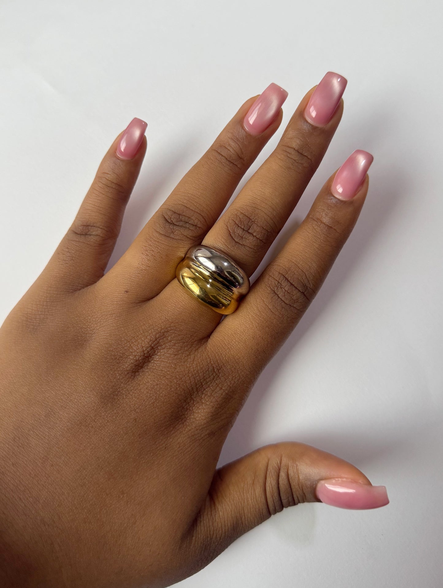 Two Toned Dome Ring