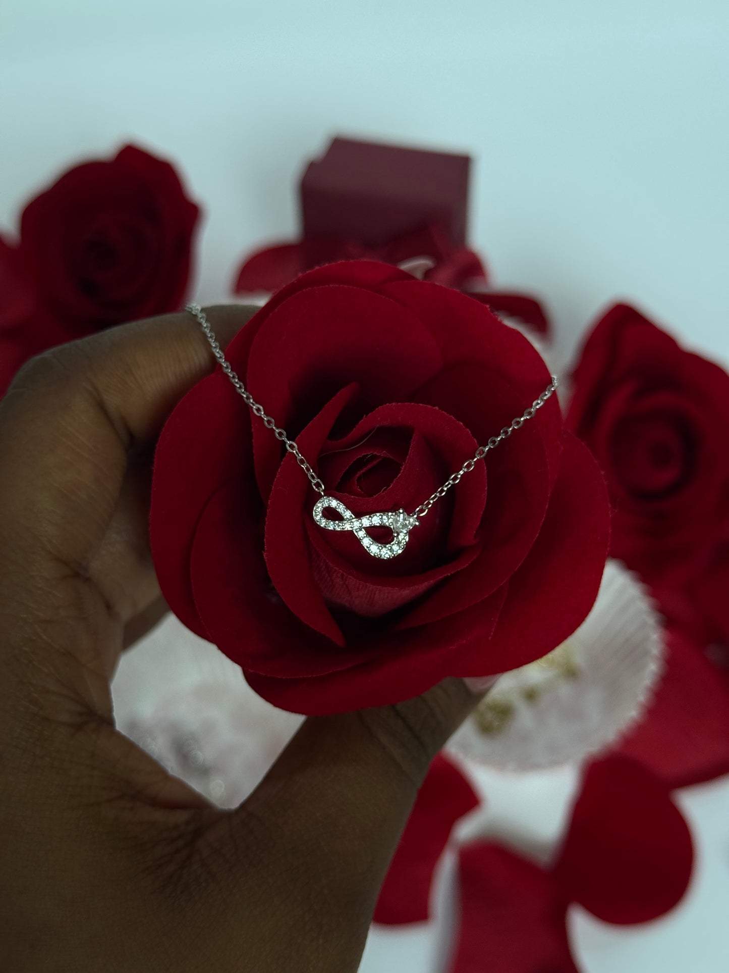 Sparkling Infinity Heart Necklace