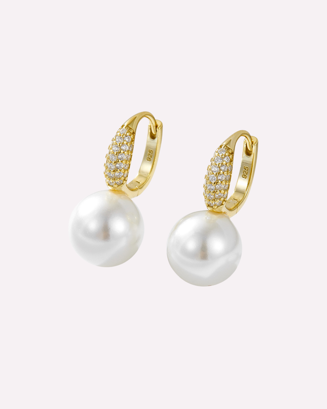 14K Gold Plated Pearl Drop Earrings