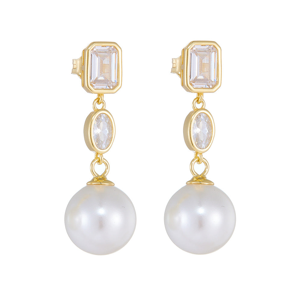Sterling Silver Pearl Drop Earrings