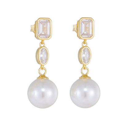 Sterling Silver Pearl Drop Earrings