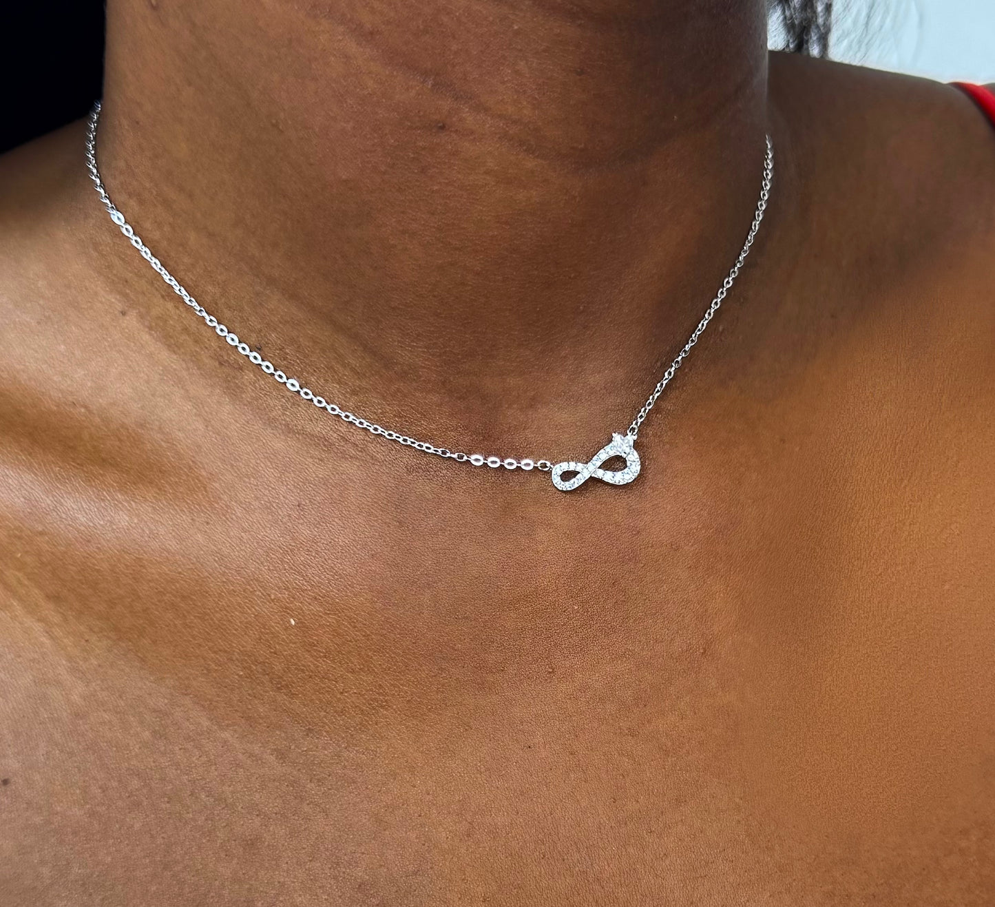 Sparkling Infinity Heart Necklace