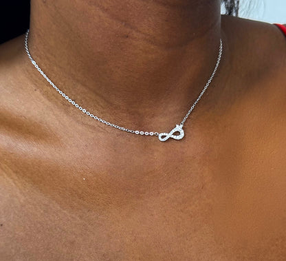 Sparkling Infinity Heart Necklace