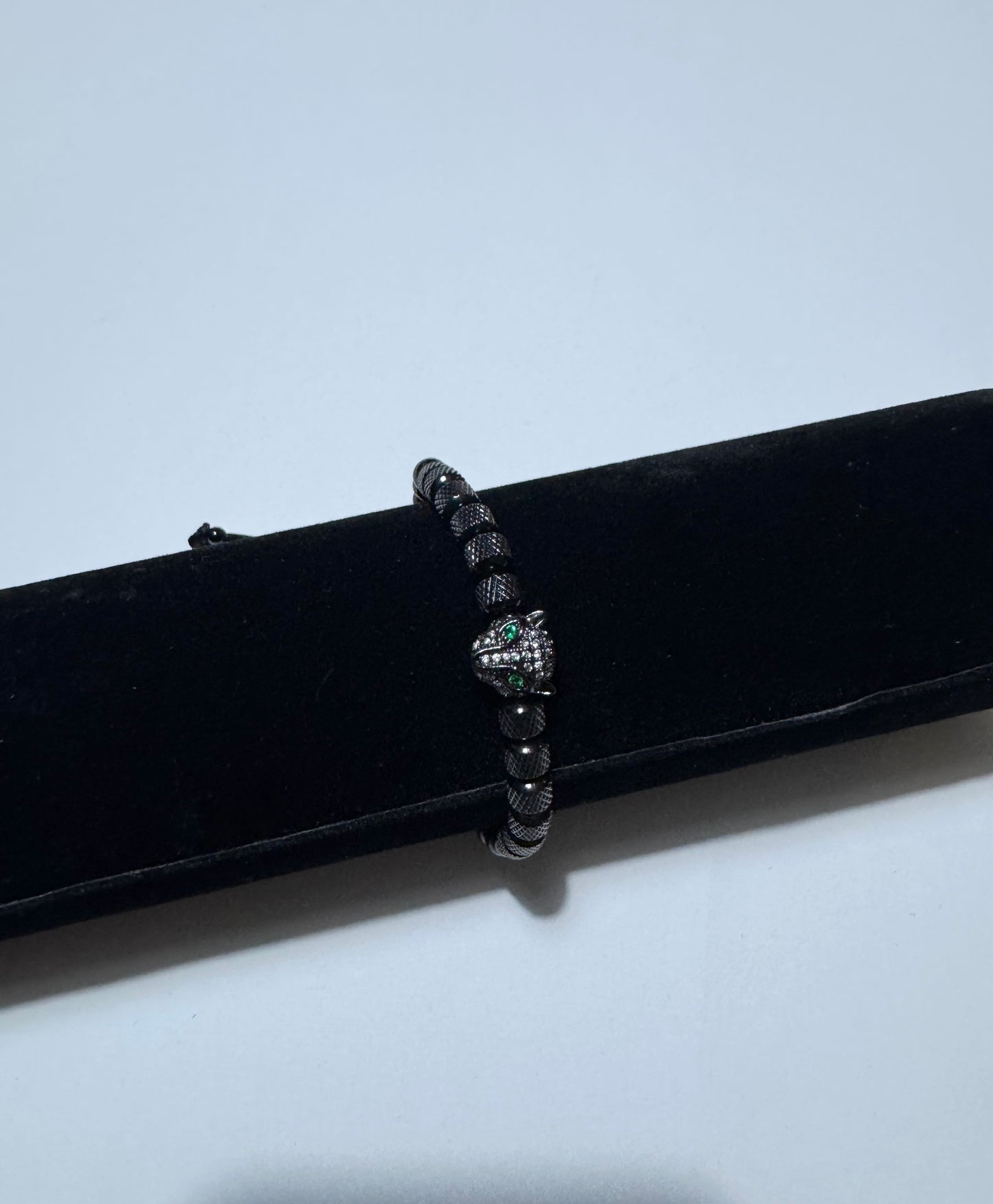 Black Leopard Bracelet For Men