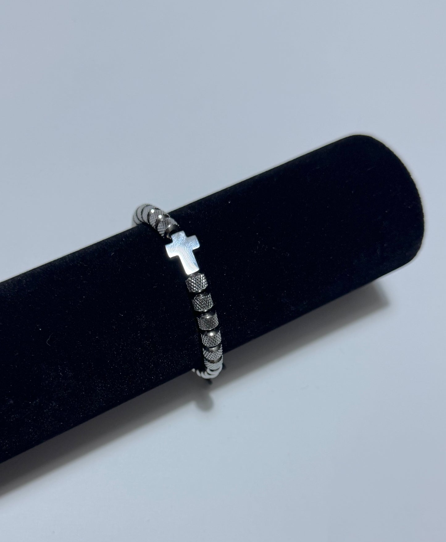 Steel Cross Bracelet
