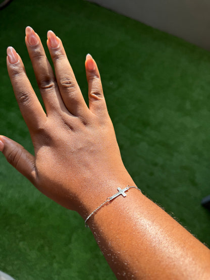 Silver Cross Bracelet