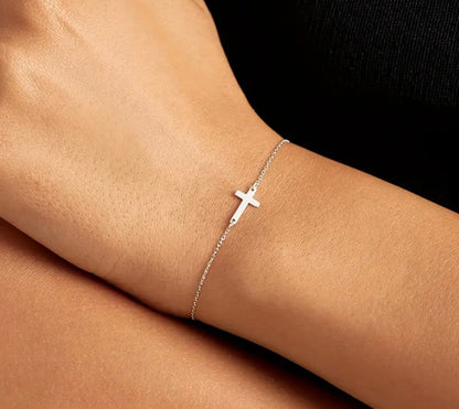 Silver Cross Bracelet