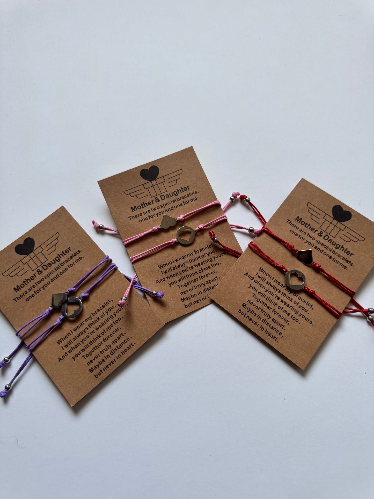 Colorful Heart String Bracelets